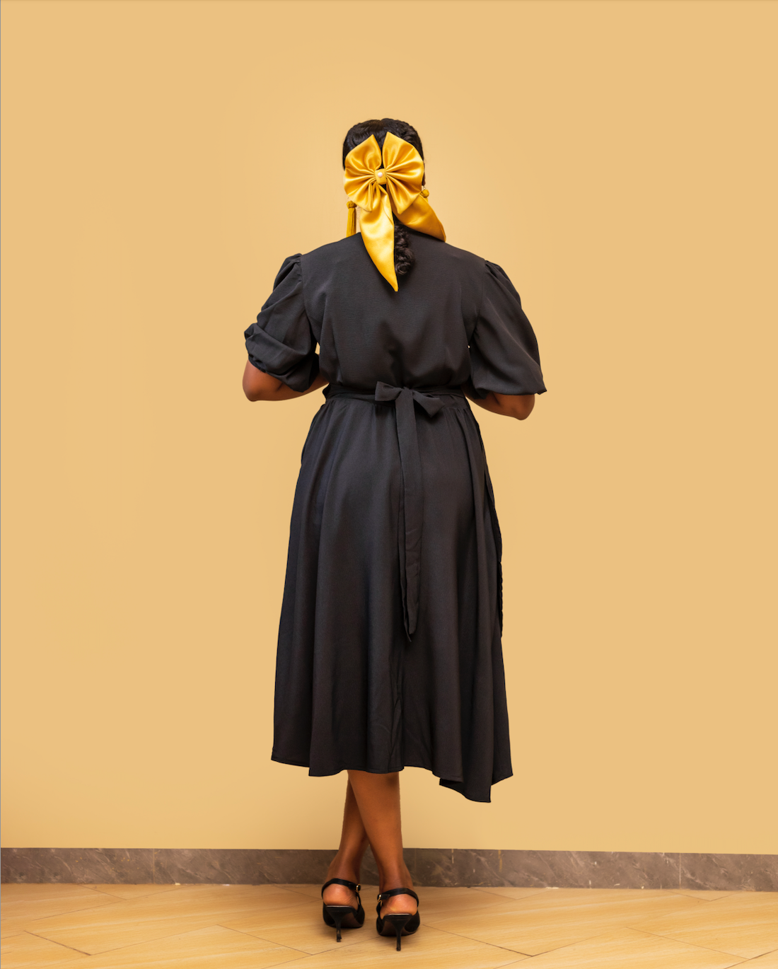 Nila Wrap Dress In Black