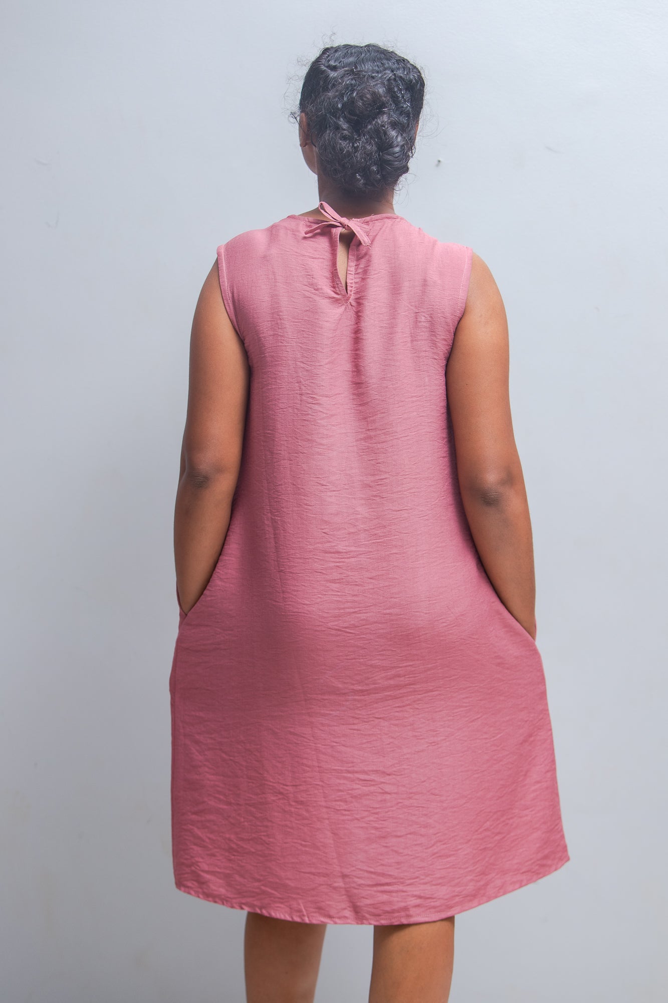 Hena Crepe Nursing A Line Dress In Mauve