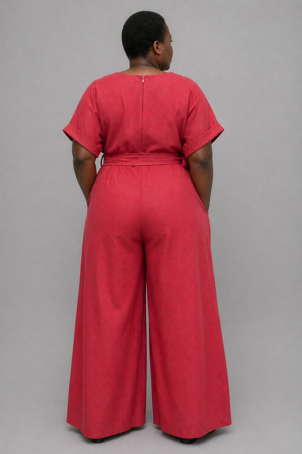 Kani Linen Jumpsuit In Burnt Orange