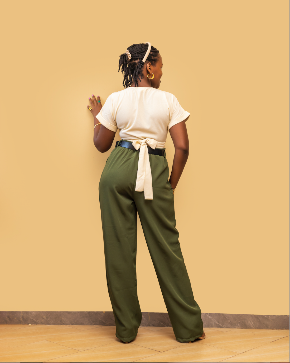 Nila Wrap Top In Beige