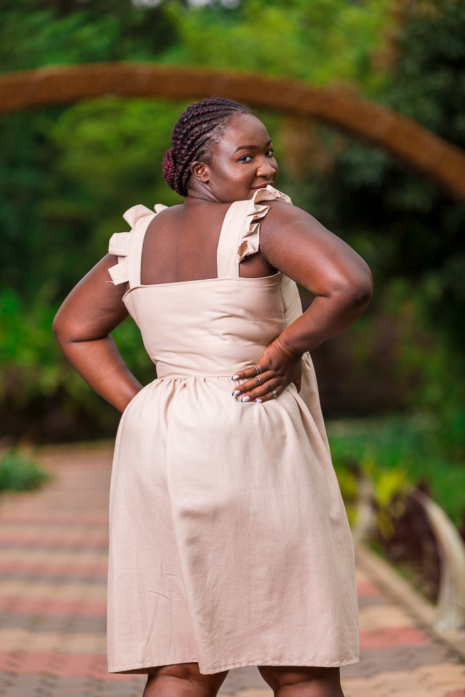Sana Linen Dress In Beige
