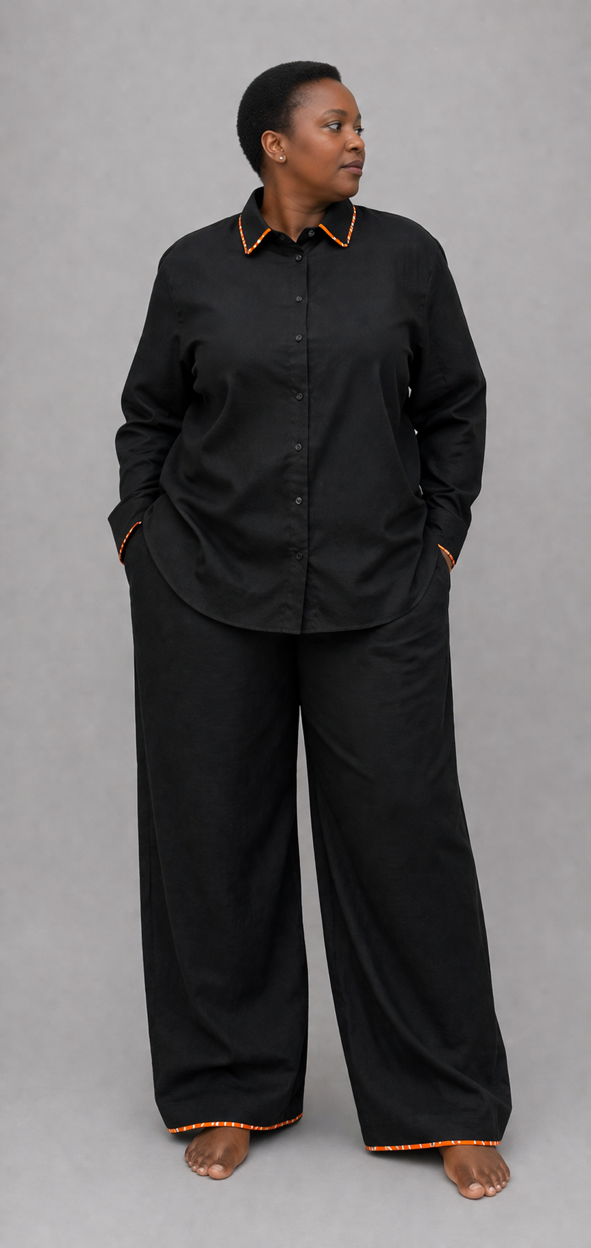 Ahvi Linen 2 Piece In Black