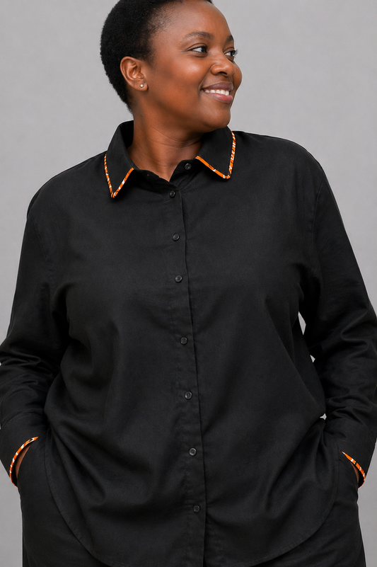 Ahvi Linen 2 Piece In Black