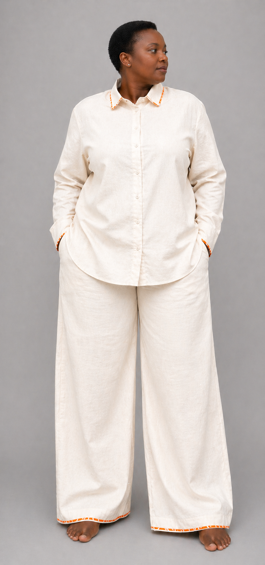 Ahvi Linen 2 Piece In Cream