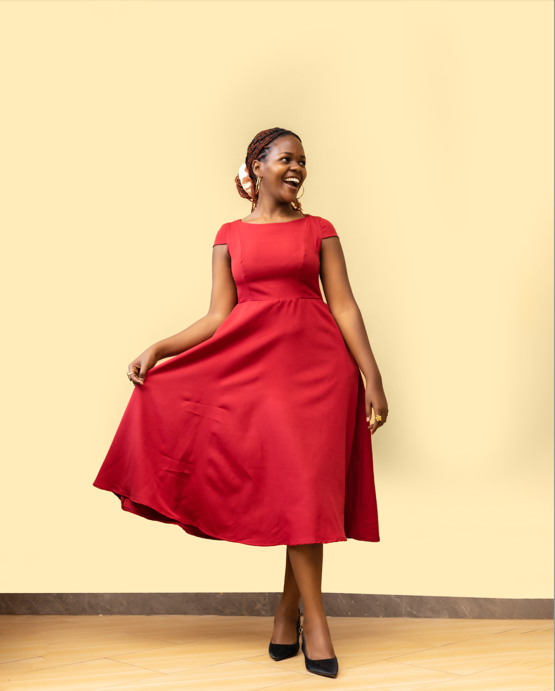 Malia Princes Dress In Maroon