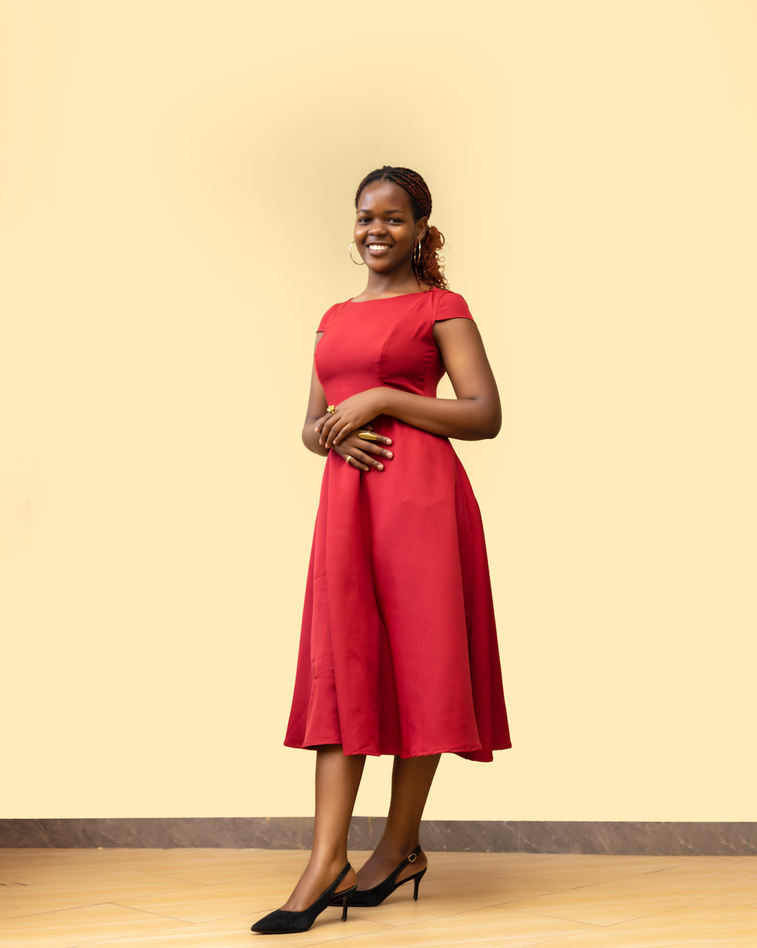 Malia Princes Dress In Maroon