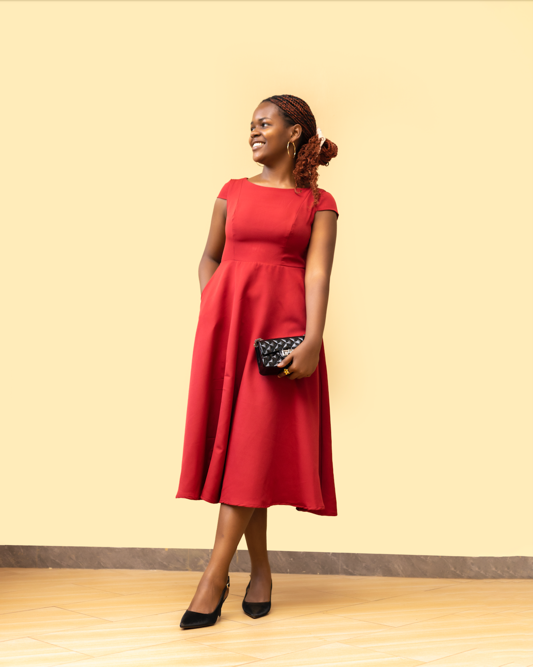 Malia Princes Dress In Maroon